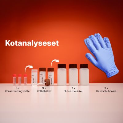 Kotanalyse auf alle Würmer, Parasiten - & Einzeller (Kleinstlebewesen) z. B. Giardien